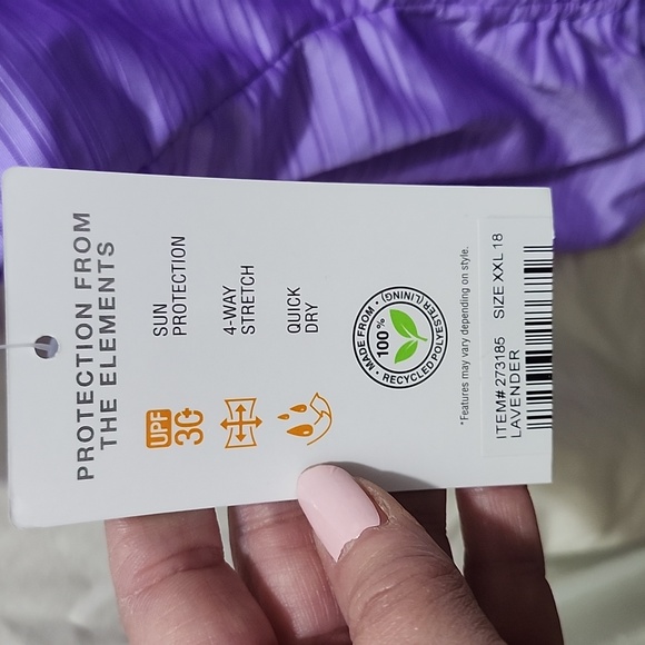 ZeroXposure Lavender Swimsuit Top Size  XXL 18 NWT - Picture 6 of 6